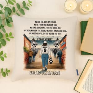 Women's Football Hereford Personalised Watercolour Stadium Cushion Cover SFC119
