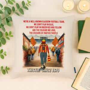 Women's Football Partick Personalised Watercolour Stadium Cushion Cover SFC140