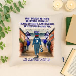 Women's Football Glasgow Rangers Personalised Watercolour Stadium Cushion Cover SFC145