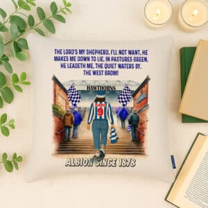 Women's Football West Brom Personalised Watercolour Stadium Cushion Cover SFC163