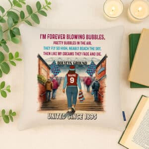 Women's Football West Ham Personalised Watercolour Stadium Cushion Cover SFC164