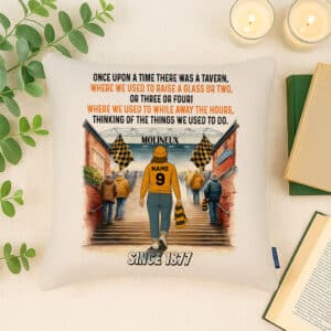 Women's Football Wolves Personalised Watercolour Stadium Cushion Cover SFC166