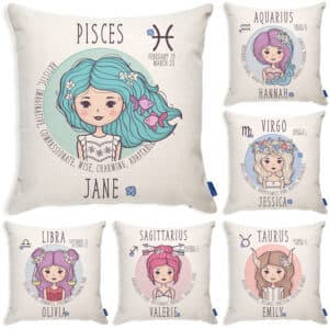 Personalised Zodiac Cushion Cover Star Sign Pillow