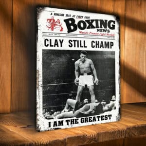 Ali - I am The Greatest Boxing Legend Metal Wall Sign RS409
