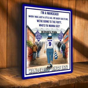 Women's Football Bolton Personalised Stadium Metal Sign SFS92