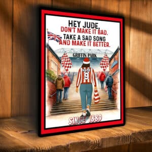 Women's Football Brentford Personalised Stadium Metal Sign SFS94