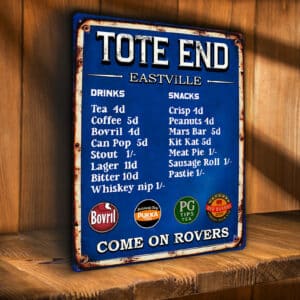 Bristol Rovers Football Snack Bar Metal Wall Sign RBS10