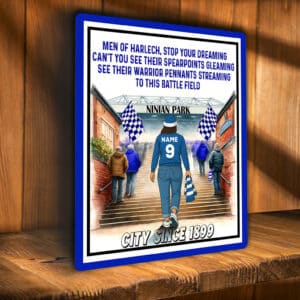 Women's Football Cardiiff Personalised Stadium Metal Sign SFS98