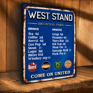 Carlisle Football Snack Bar Metal Wall Sign RBS13