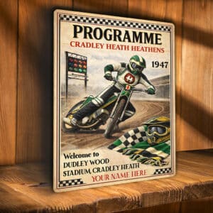 Personalised Cradley Heath Heathens Speedway Metal Wall Sign SWS07