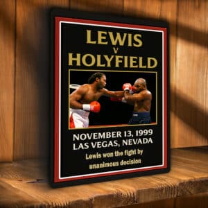 Lewis v Holyfield Boxing Match Metal Wall Sign BOX16