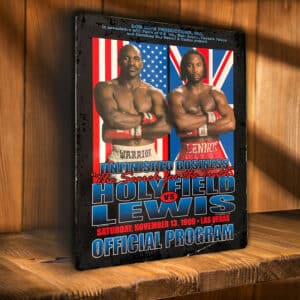 Lewis v Holyfield Boxing Match Metal Wall Sign RS253