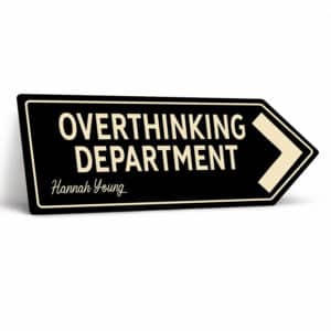 Personalised - Overthinking Department - Arrow Wall Sign FAS11