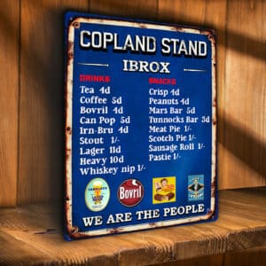 Rangers Football Snack Bar Metal Wall Sign RBS47