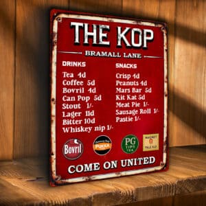 Sheffield Utd Football Snack Bar Metal Wall Sign RBS48