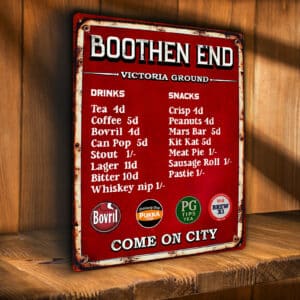 Stoke Football Snack Bar Metal Wall Sign RBS53