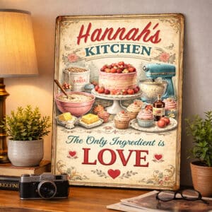 Personalised Baking Metal Wall Sign HBS06