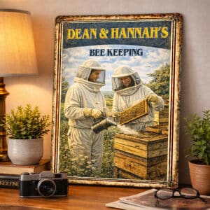Personalised Bee Keeping Metal Wall Sign HBS08