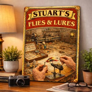 Personalised Flies & Lures Metal Wall Sign HBS29