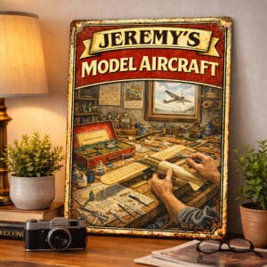 Personalised Model Aircraft Metal Wall Sign HBS52