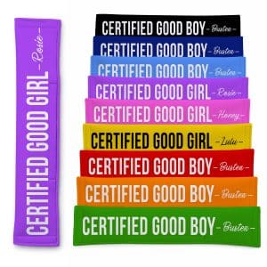 Personalised Dog Lead Sleeve 'Certified Good Boy/Girl' Leash Cover