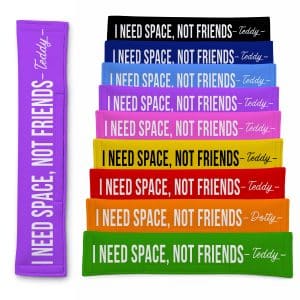 Personalised Dog Lead Sleeve 'I Need Space Not Friends' Leash Cover