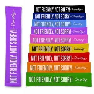 Personalised Dog Lead Sleeve 'Not Friendly Not Sorry' Leash Cover