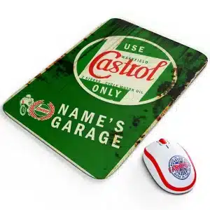 Personalised Castrol Oil Mouse Mat Garage Work Gift OC04