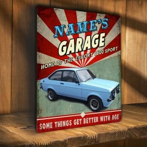 Personalised Escort 1600 Sport Classic Car Wall Sign RS75