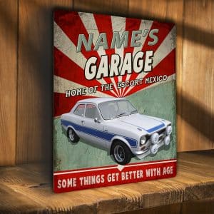 Personalised Escort Mexico Classic Car Wall Sign RS459