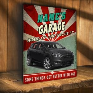 Personalised Focus ST Classic Car Wall Sign RS106