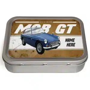 Personalised MGB GT Tobacco Tin Classic Car CLP30