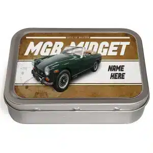 Personalised MGB Midget Tobacco Tin Classic Car CLP31