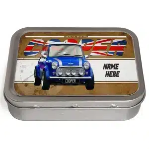 Personalised Mini Cooper Tobacco Tin Classic Car CLP34