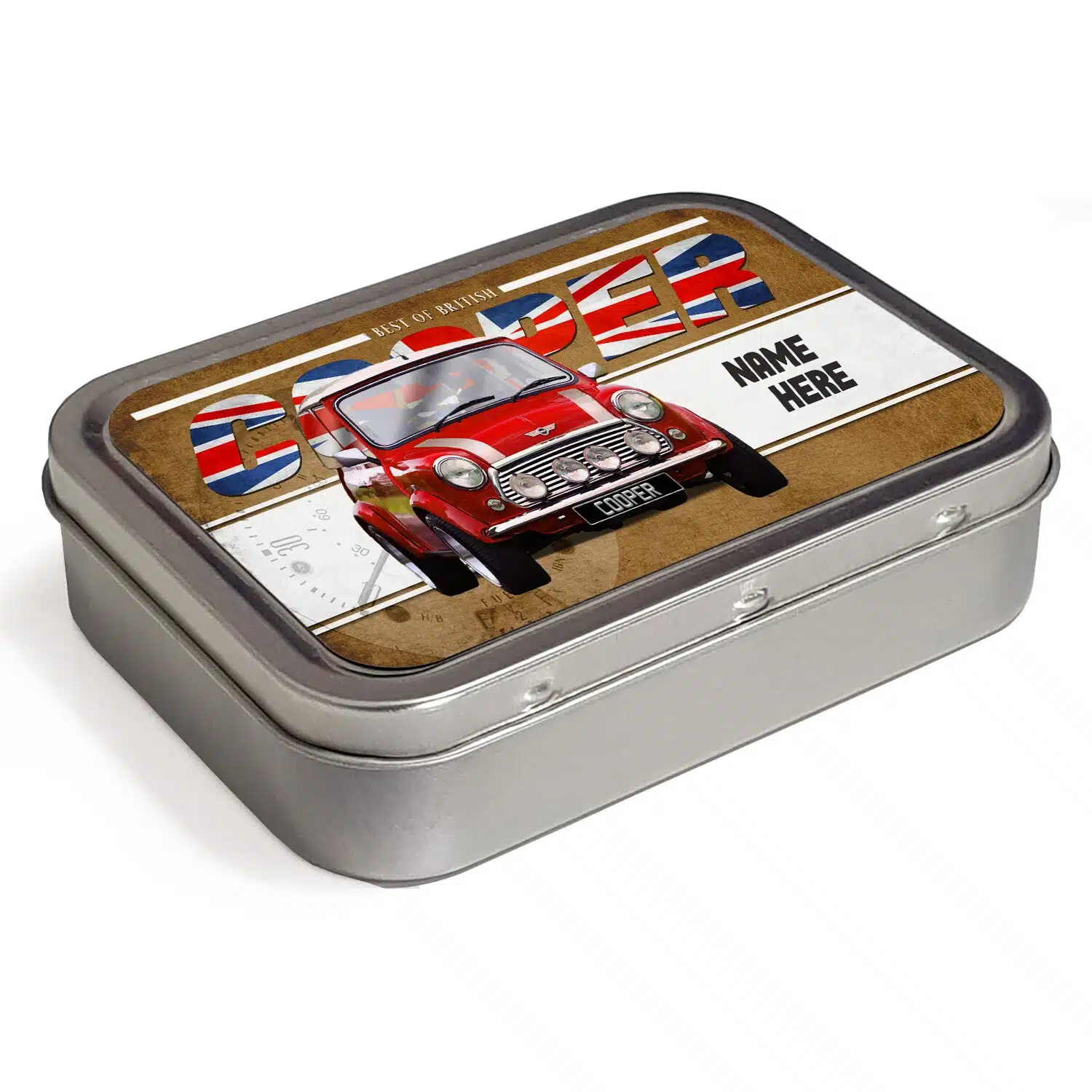 Personalised Mini Cooper Tobacco Tin Classic Car CLP35 - Image 2