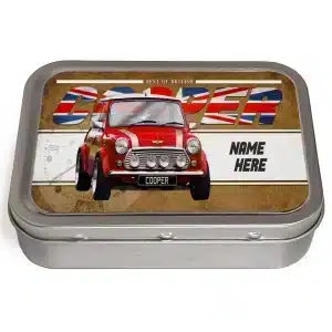 Personalised Mini Cooper Tobacco Tin Classic Car CLP35