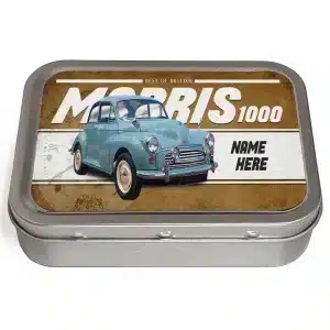 Personalised Morris Minor Tobacco Tin Classic Car CLP39