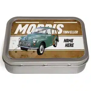 Personalised Morris Traveller Tobacco Tin Classic Car CLP40