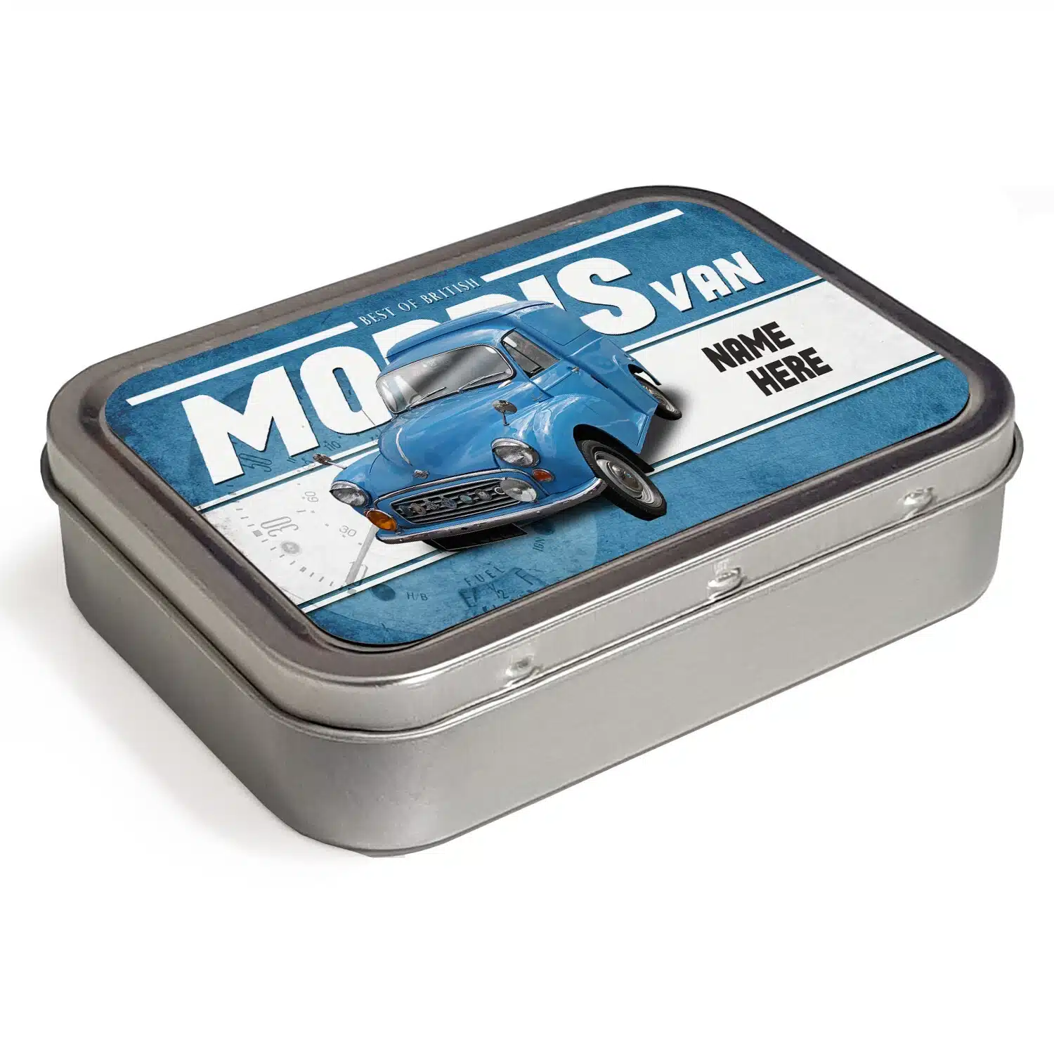 Personalised Morris Van Tobacco Tin Classic Car CLP36 - Image 2