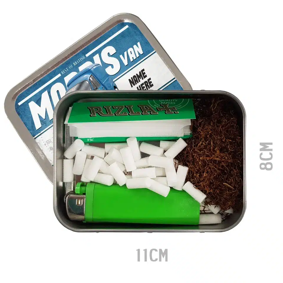 Personalised Morris Van Tobacco Tin Classic Car CLP36 - Image 3