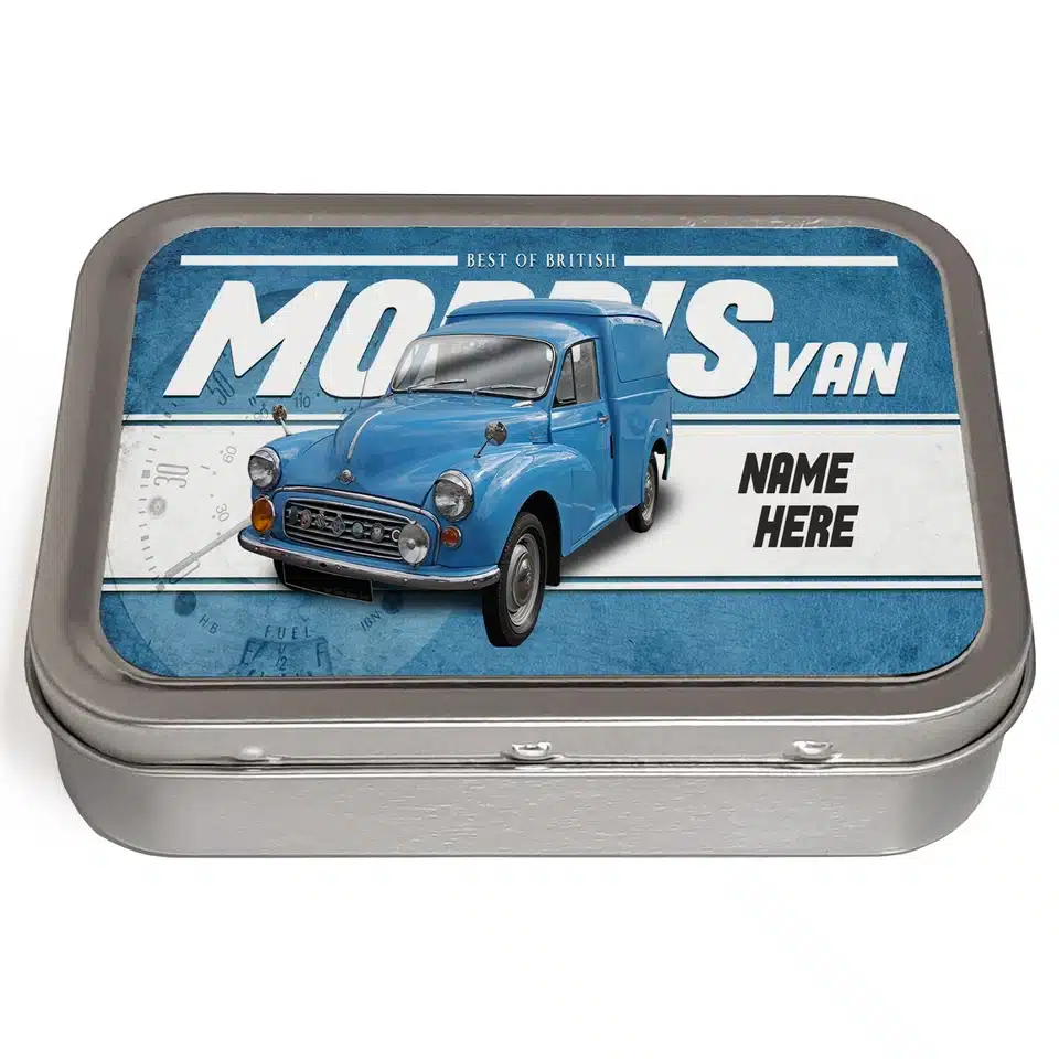 Personalised Morris Van Tobacco Tin Classic Car CLP36