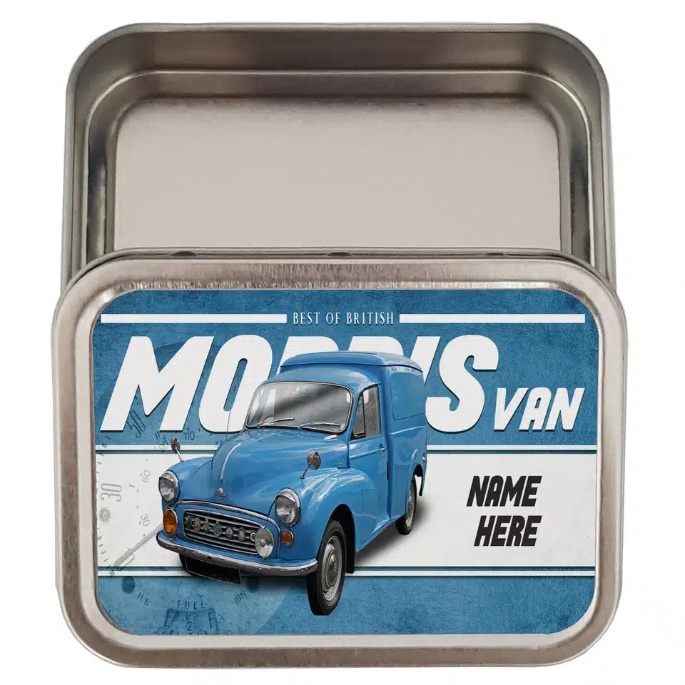 Personalised Morris Van Tobacco Tin Classic Car CLP36 - Image 4
