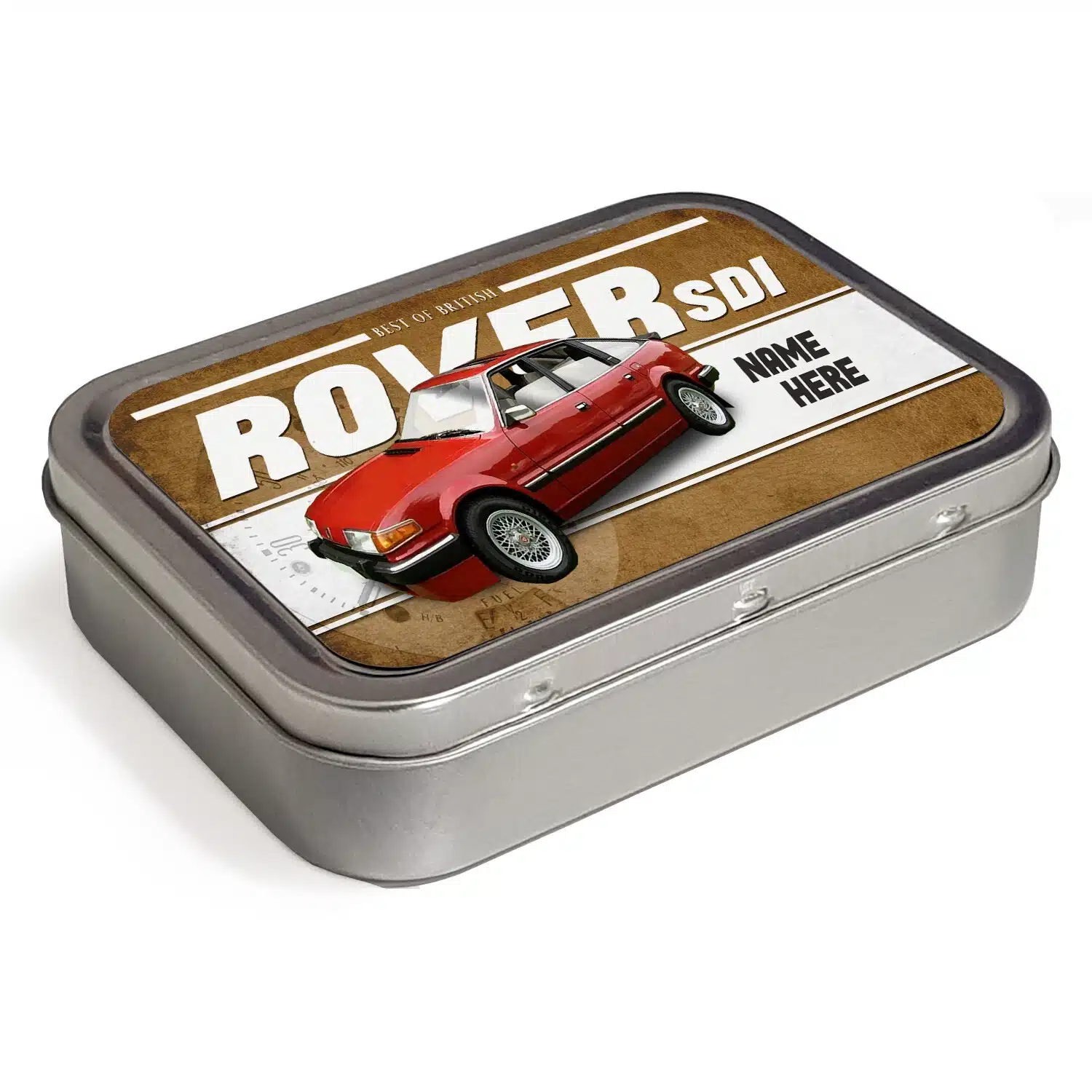 Personalised Rover SD1 Tobacco Tin Classic Car CLP46 - Image 4