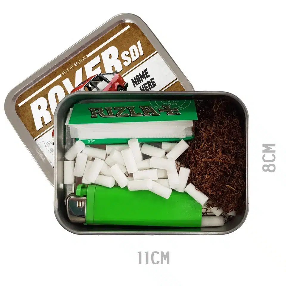 Personalised Rover SD1 Tobacco Tin Classic Car CLP46 - Image 3