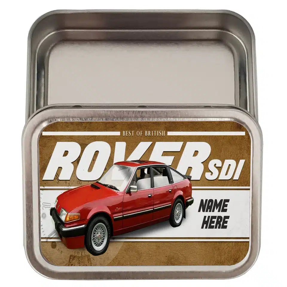 Personalised Rover SD1 Tobacco Tin Classic Car CLP46 - Image 2
