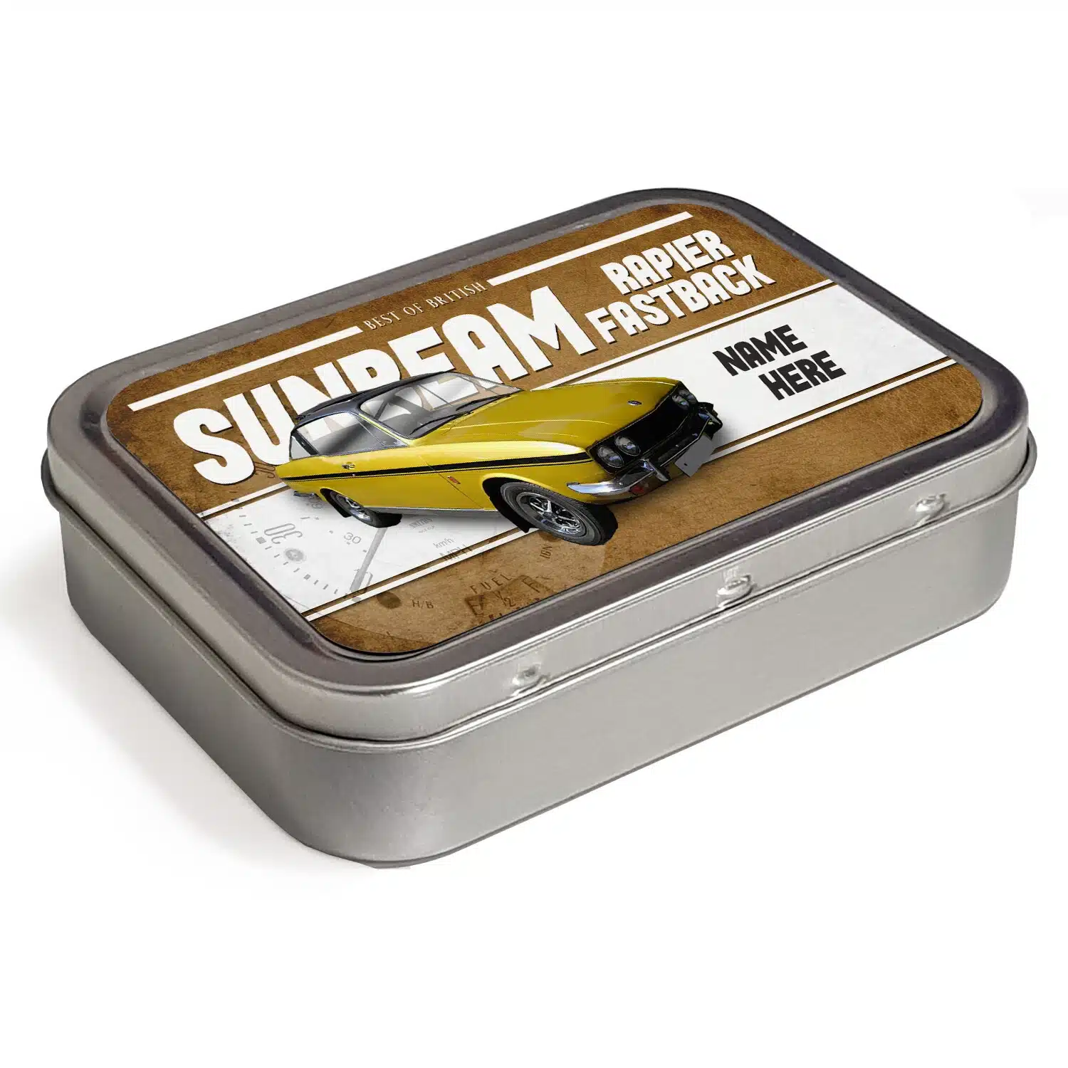 Personalised Sunbeam Rapier Tobacco Tin Classic Car CLP48 - Image 3