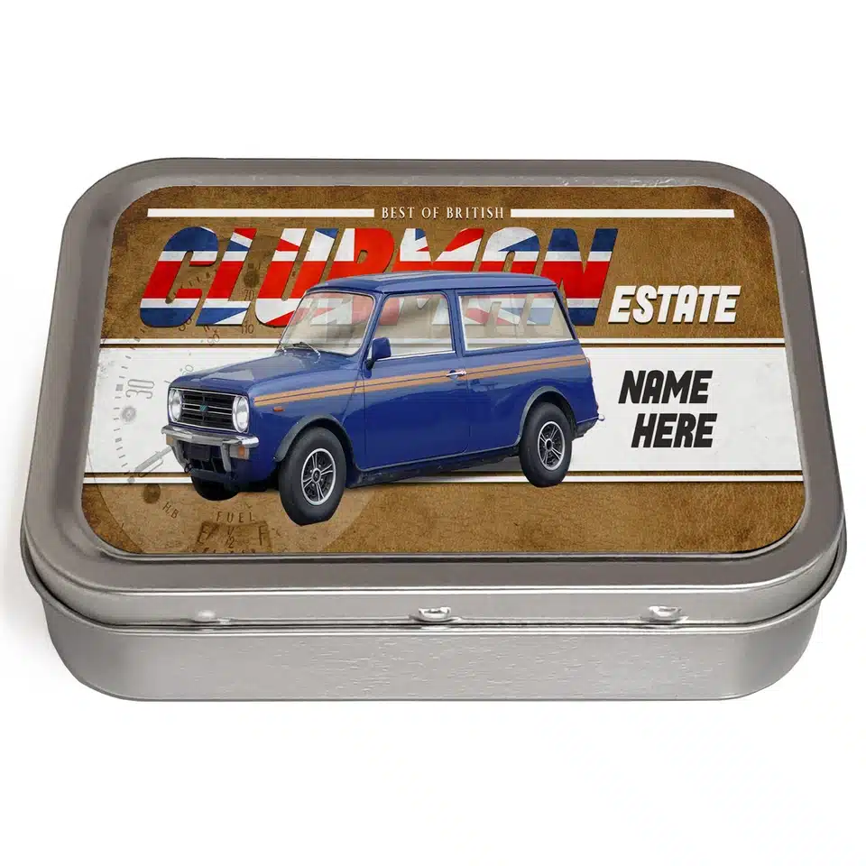 Personalised Mini Clubman Tobacco Tin Classic Car CLP32