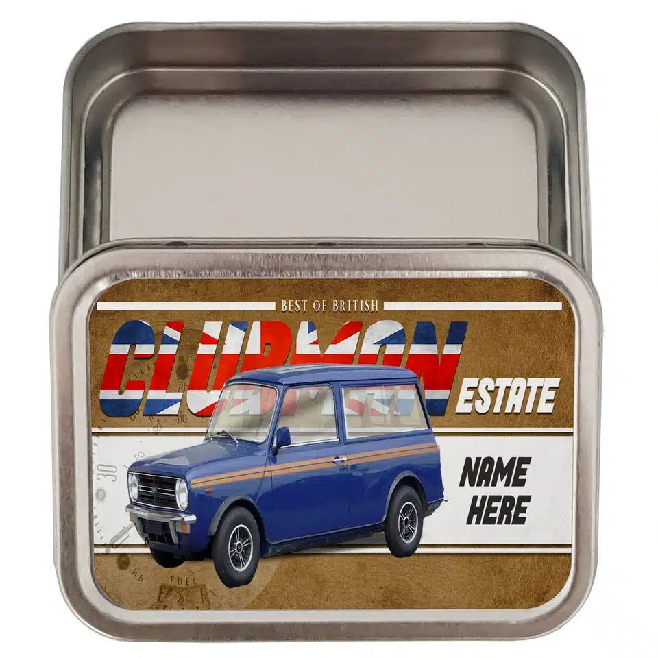 Personalised Mini Clubman Tobacco Tin Classic Car CLP32 - Image 2