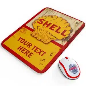 Personalised Shell Mouse Mat Garage Work Gift OC17