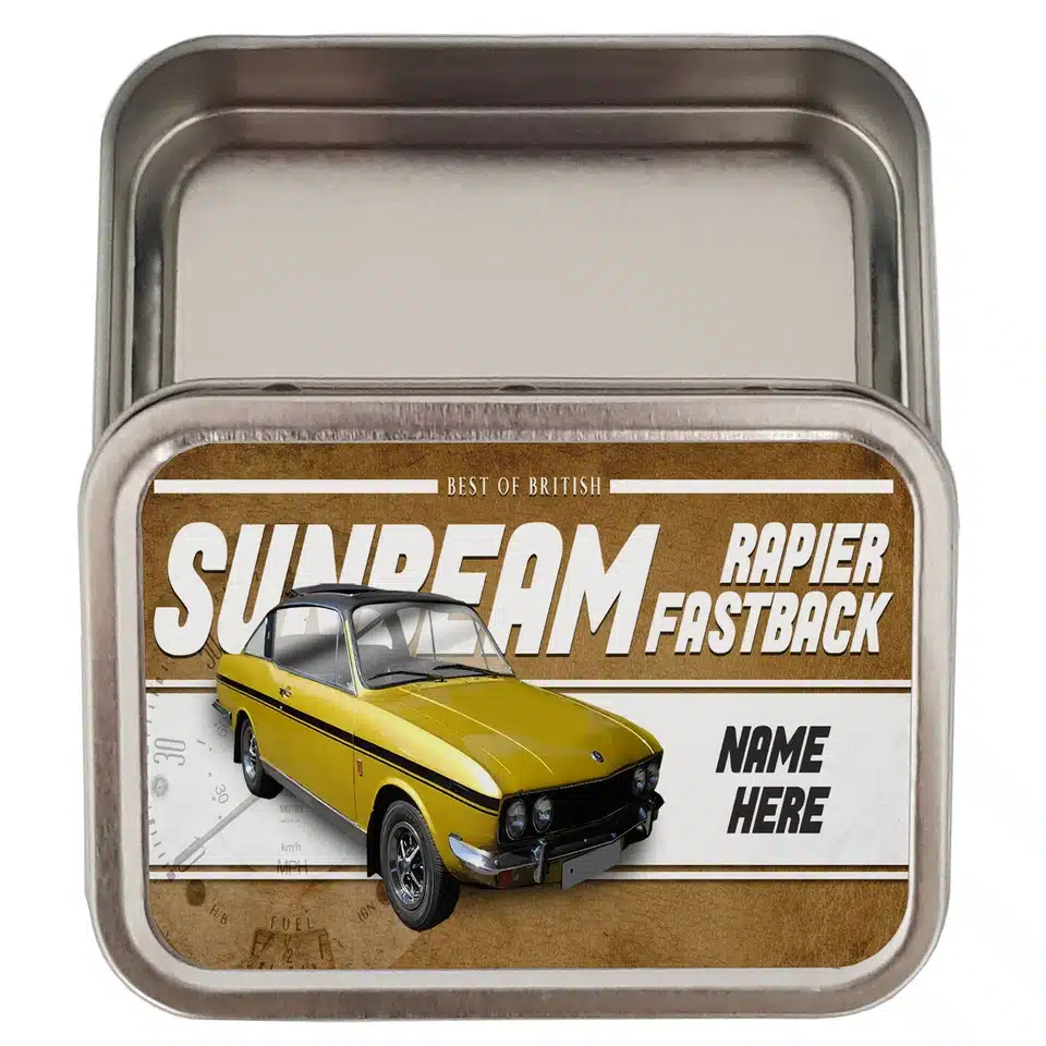 Personalised Sunbeam Rapier Tobacco Tin Classic Car CLP48 - Image 4